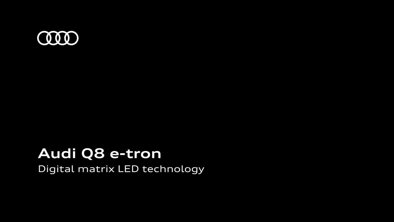 Animation: Audi Q8 e-tron - Digital matrix LED technology