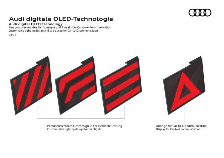 Audi - marka innowacyjna pod względem technik oświetlenia, wdraża technikę OLED nowej generacji