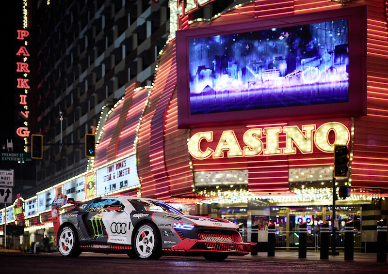 Ken Block i Audi S1 Hoonitron elektryzują Las Vegas