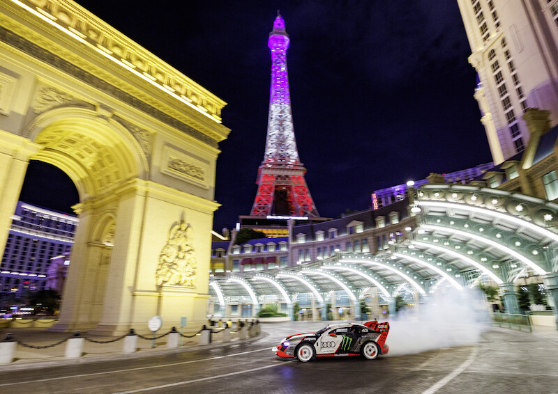 Ken Block i Audi S1 Hoonitron elektryzują Las Vegas
