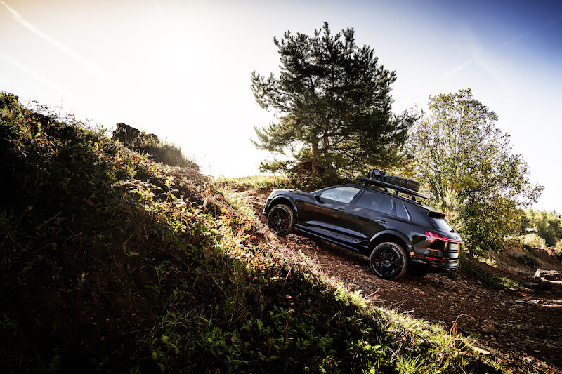 Pewne siebie zarówno w terenie, jak i na asfalcie: Audi Q8 e-tron edition Dakar