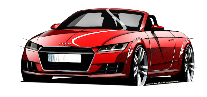 Audi TTS Roadster - szkice