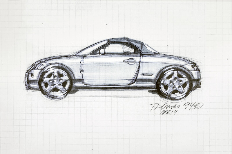 Audi TTS Roadster - szkice